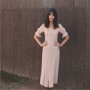 Christy Dawn Light Pink Midi Dress